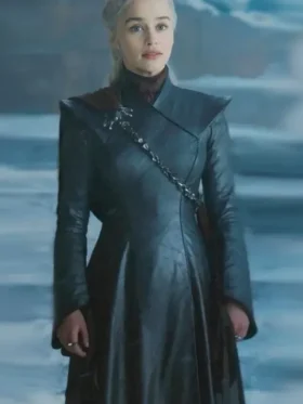 Daenerys Targaryen Game of Thrones Black Leather Coat