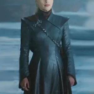 Daenerys Targaryen Game of Thrones Black Leather Coat