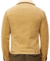 David Beckham Corduroy Jacket With Fur Collar Back Look