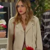 Days Of Our Lives Ashley Puzemis Suede Jacket Side