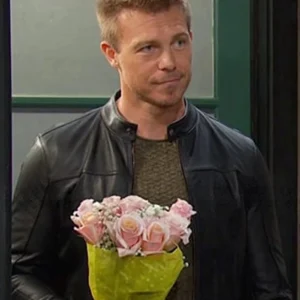 Days Of Our Lives Michael Roark Black Leather Jacket Front