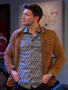 Days Of Our Lives Robert Scott Wilson Suede Jacket Side