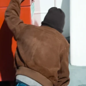 Dept. Q S01 Chloe Pirrie Brown Bomber Jacket