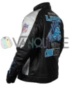 Detroit Lions Genuine Leather Jacket left back