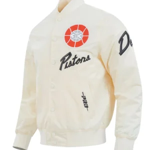 Detroit Pistons City Edition Chenille Satin Jacket Back