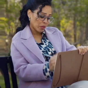 Doc S01 Amirah Vann Purple Wool Coat