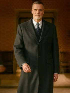 Down Cemetery Road S01 Darren Boyd Wool Coat Back