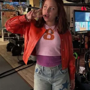 Electric Bloom Carmen B. Sanchez S01 Orange Leather Jacket