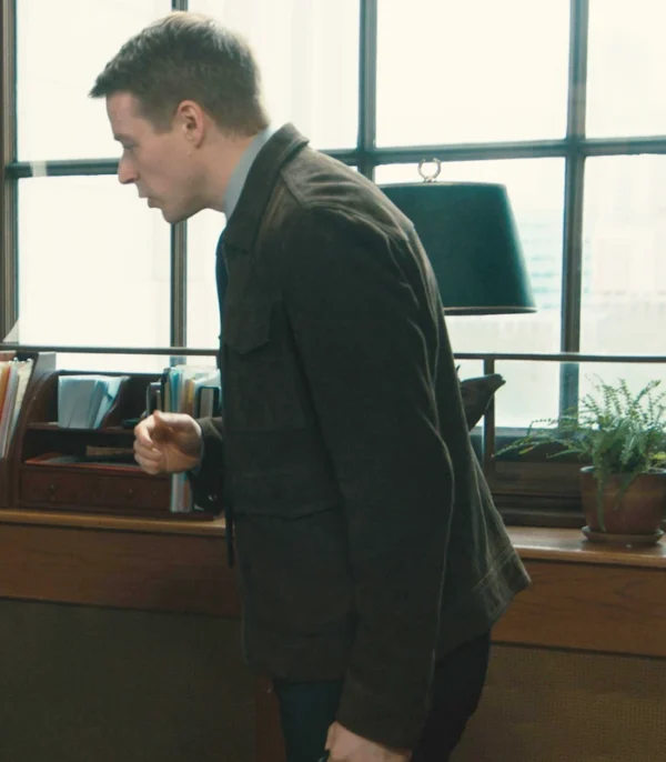 Ella McCay Jack Lowden Suede Jacket