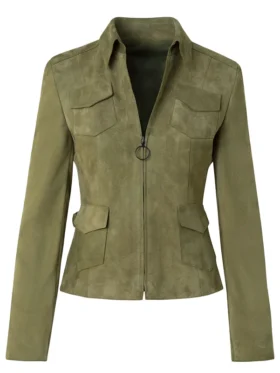 Elsbeth S03 Amy Sedaris Suede Leather Jacket