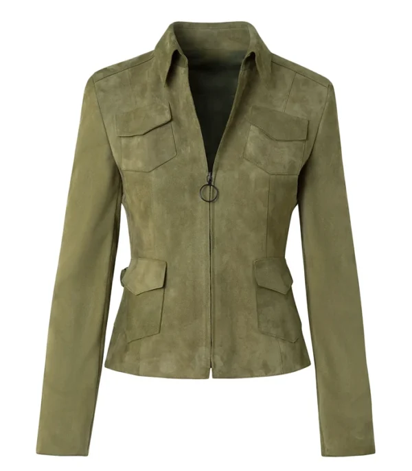 Elsbeth S03 Amy Sedaris Suede Leather Jacket