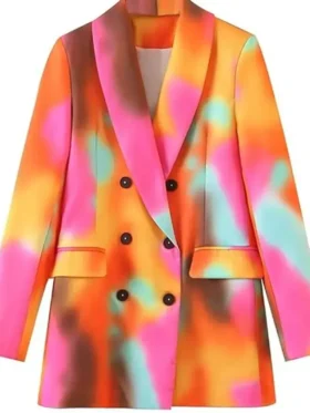 Alternative view of Elsbeth S03 Carrie Preston Pink Tie Dye Blazer