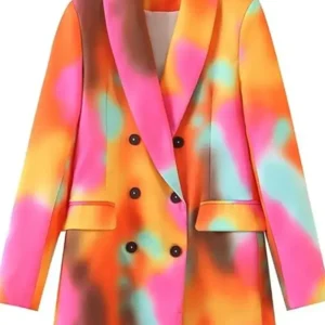 Alternative view of Elsbeth S03 Carrie Preston Pink Tie Dye Blazer