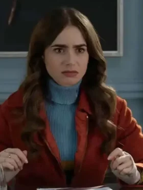 Emily In Paris Lily Collins Brown Jacket