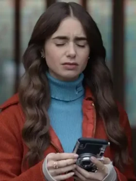 Emily In Paris Lily Collins Brown Jacket