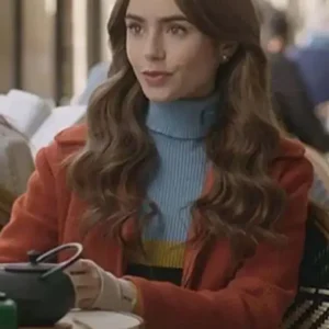 Emily In Paris Lily Collins Brown Jacket