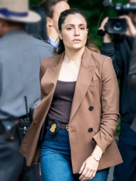 FBI S08 Eva Ramos Brown Blazer Side