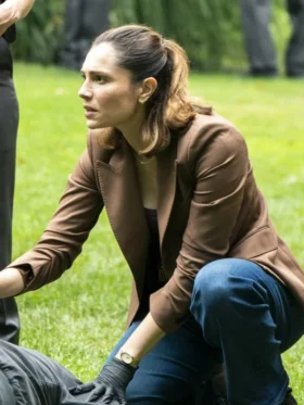 FBI S08 Eva Ramos Brown Blazer Front