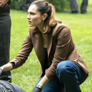 FBI S08 Eva Ramos Brown Blazer Front