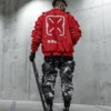 Fabric of the Universe XB-03 Red Bomber Jacket