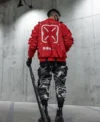 Fabric of the Universe XB-03 Red Bomber Jacket
