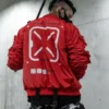 Fabric of the Universe XB-03 Red Bomber Jacket