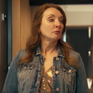 Frauds S01 Elizabeth Berrington Denim Jacket Back