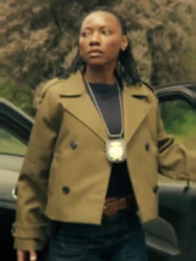 Frauds S01 Nansi Nsue Green Cropped Coat Front