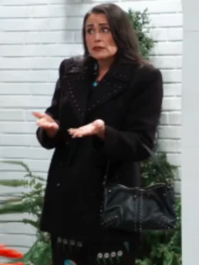 General Hospital Rena Sofer Black Coat