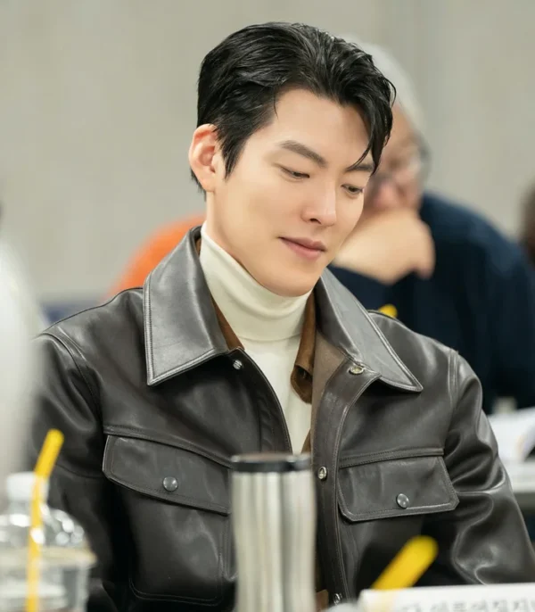 Genie Make a Wish S01 Kim Woo-bin Leather Jacket Side
