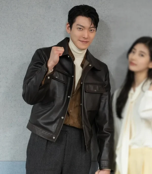 Genie Make a Wish S01 Kim Woo-bin Leather Jacket
