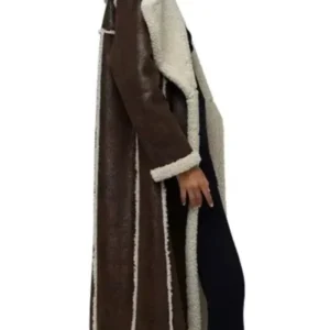Gigi Hadid New York City 2025 Faux Shearling Coat
