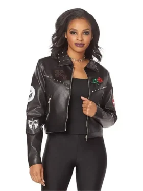 Girl Gang Punk Black Jacket Front Look