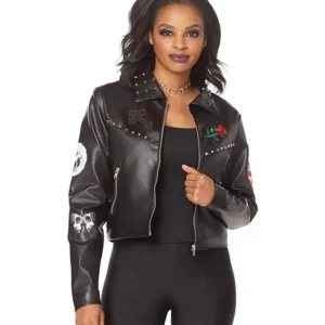 Girl Gang Punk Black Jacket Front Look