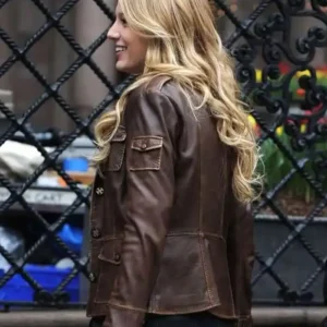 Gossip Girl Blake Lively Brown Jacket