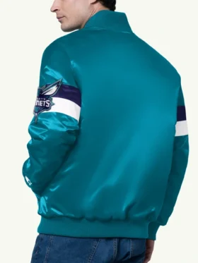Grayson Charlotte Hornets Triple Option Satin Jacket Back
