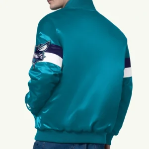 Grayson Charlotte Hornets Triple Option Satin Jacket Back