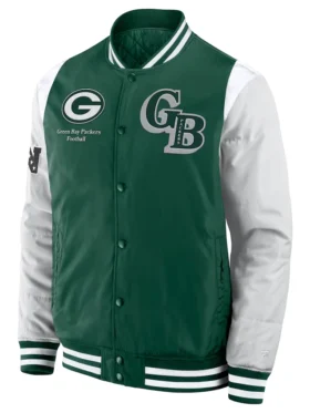 Green Bay Packers Elements Elite Varsity Jacket Back