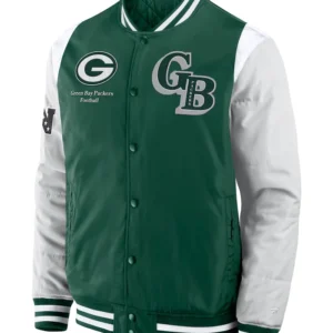 Green Bay Packers Elements Elite Varsity Jacket Back
