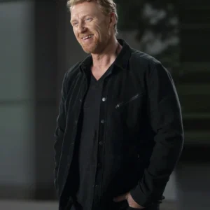Greys Anatomy S22 Kevin McKidd Black Suede Jacket