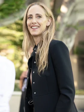 Greys Anatomy S22 Kim Raver Black Jacket Front