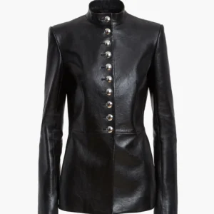 Hamnet Jessie Buckley Black Leather Jacket