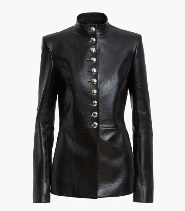 Hamnet Jessie Buckley Black Leather Jacket