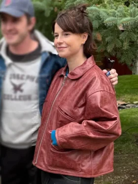 Hamnet Jessie Buckley Leather Jacket