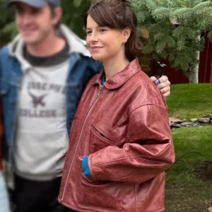 Hamnet Jessie Buckley Leather Jacket