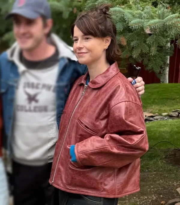 Hamnet Jessie Buckley Leather Jacket