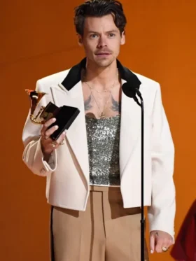 Harry Styles 2023 Grammy White Jacket