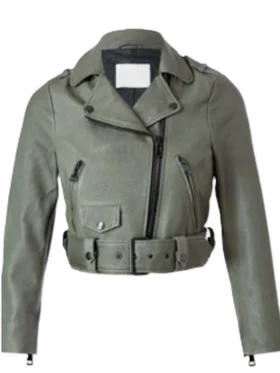 Heartland S19 Baye McPherson Green Leather Jacket Side
