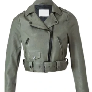 Heartland S19 Baye McPherson Green Leather Jacket Side