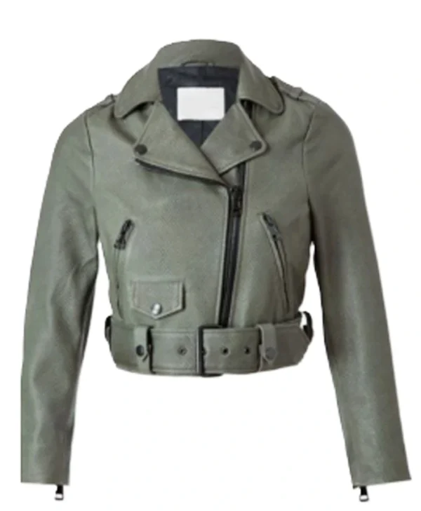 Heartland S19 Baye McPherson Green Leather Jacket Side
